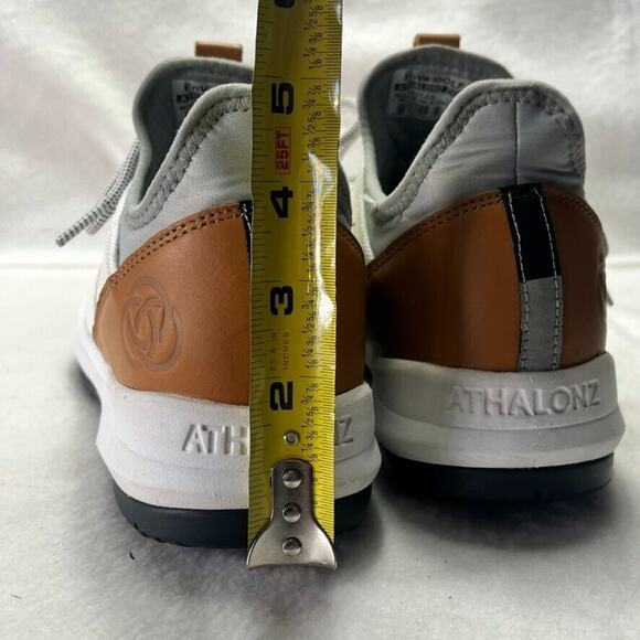 Athalonz EnVe Sneakers Mens 9 Performance Spikeless Golf Shoes White Tan Lace Up - Picture 12 of 14